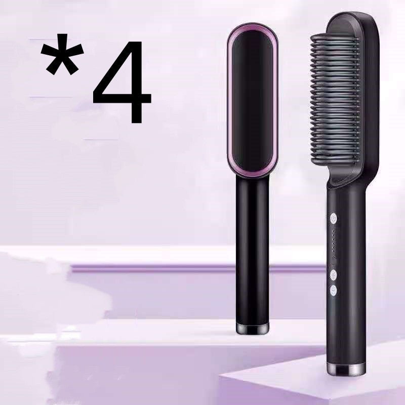 New 2 In 1 Hair Straightener Hot Comb Negative Ion Curling Tong Dual-purpose Electric Hair Brush $64.78 Dana Fashion Color: 4pcs A Black Electrical outlet: US style: With box Beauty Tools Overview: 1. The anti-scald comb is designed to straighten the comb