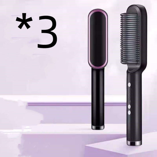 New 2 In 1 Hair Straightener Hot Comb Negative Ion Curling Tong Dual-purpose Electric Hair Brush $50.07 Dana Fashion Color: 3pcs A Black Electrical outlet: US style: With box Beauty Tools Overview: 1. The anti-scald comb is designed to straighten the comb
