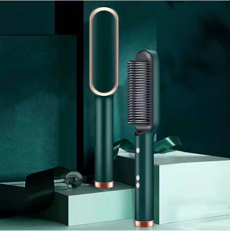 New 2 In 1 Hair Straightener Hot Comb Negative Ion Curling Tong Dual-purpose Electric Hair Brush $24.10 Dana Fashion Color: Green Electrical outlet: AU style: Opp pack Beauty Tools Overview: 1. The anti-scald comb is designed to straighten the comb to red