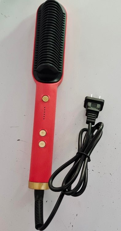 New 2 In 1 Hair Straightener Hot Comb Negative Ion Curling Tong Dual-purpose Electric Hair Brush $34.07 Dana Fashion Color: Red Electrical outlet: AU style: With box Beauty Tools Overview: 1. The anti-scald comb is designed to straighten the comb to reduc