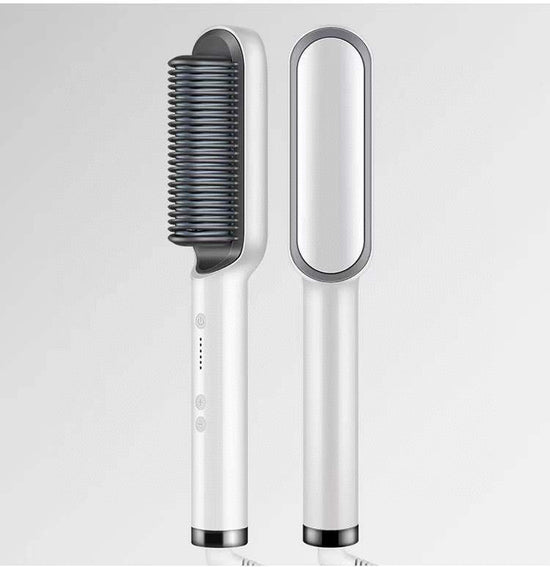 New 2 In 1 Hair Straightener Hot Comb Negative Ion Curling Tong Dual-purpose Electric Hair Brush $24.10 Dana Fashion Color: White Electrical outlet: AU style: Opp pack Beauty Tools Overview: 1. The anti-scald comb is designed to straighten the comb to red