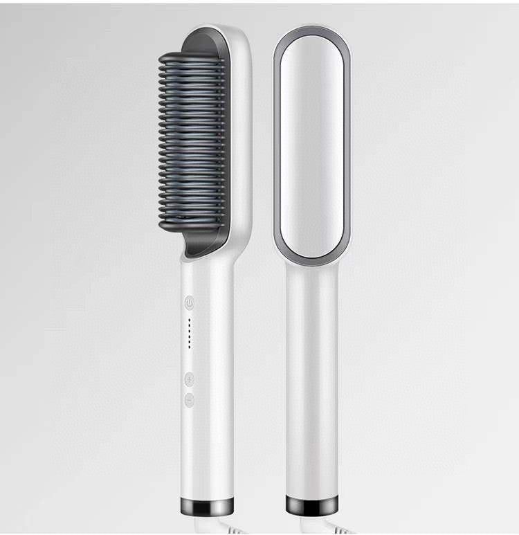 New 2 In 1 Hair Straightener Hot Comb Negative Ion Curling Tong Dual-purpose Electric Hair Brush $24.10 Dana Fashion Color: White Electrical outlet: AU style: Opp pack Beauty Tools Overview: 1. The anti-scald comb is designed to straighten the comb to red