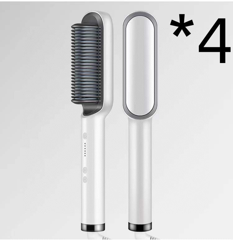 New 2 In 1 Hair Straightener Hot Comb Negative Ion Curling Tong Dual-purpose Electric Hair Brush $65.12 Dana Fashion Color: 4pcs White Electrical outlet: US style: Opp pack Beauty Tools Overview: 1. The anti-scald comb is designed to straighten the comb t