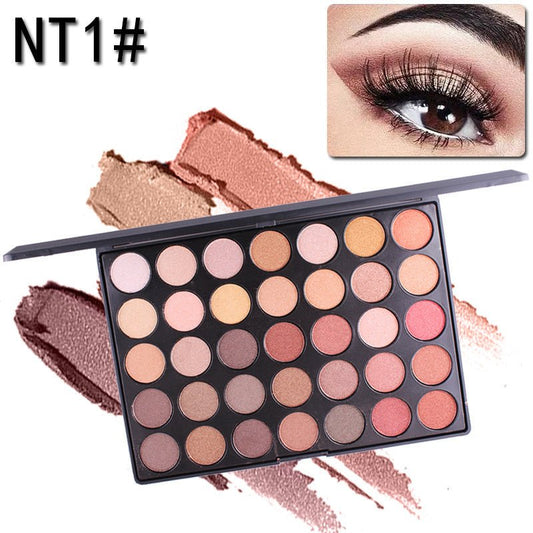 New 35 Colors of Shimmer Matte Shadow Eyeshadow Palette - The Palette B $25.50 Dana Fashion Model: NT1 makeup New 35 Colors of Shimmer Matte Shadow Eyeshadow Palette - The Palette B