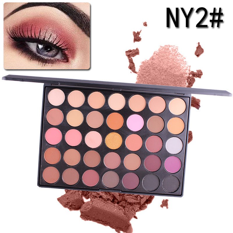 New 35 Colors of Shimmer Matte Shadow Eyeshadow Palette - The Palette B $25.50 Dana Fashion Model: NY2 makeup New 35 Colors of Shimmer Matte Shadow Eyeshadow Palette - The Palette B
