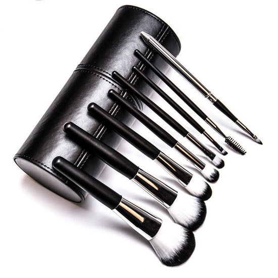 New 8 Makeup Brush Set, Eye Shadow, Blush, Foundation Brush, Makeup And Beauty Tools $34.53 Dana Fashion Color: Black makeup Product information: Product category: makeup brush set Brush material: nylon Brush type: PU Brush handle material: wooden handle