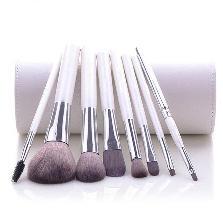 New 8 Makeup Brush Set, Eye Shadow, Blush, Foundation Brush, Makeup And Beauty Tools $34.53 Dana Fashion Color: White makeup Product information: Product category: makeup brush set Brush material: nylon Brush type: PU Brush handle material: wooden handle
