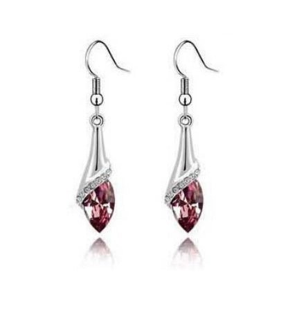 New Angel Elf Earrings Necklace Bracelet Three-piece Austria Crystal Alloy Jewelry Set Wholesale $22.00 Dana Fashion Color: Grape purple Women's Accessories Style: Europe and America Material: Alloy Process: crystal Set combination: earrings + accessories