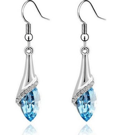 New Angel Elf Earrings Necklace Bracelet Three-piece Austria Crystal Alloy Jewelry Set Wholesale $22.00 Dana Fashion Color: Sky blue Women's Accessories Style: Europe and America Material: Alloy Process: crystal Set combination: earrings + accessories + j