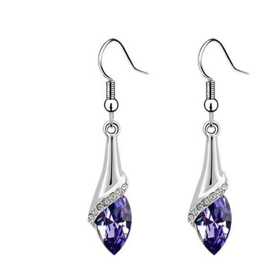 New Angel Elf Earrings Necklace Bracelet Three-piece Austria Crystal Alloy Jewelry Set Wholesale $22.00 Dana Fashion Color: Violet Women's Accessories Style: Europe and America Material: Alloy Process: crystal Set combination: earrings + accessories + jew