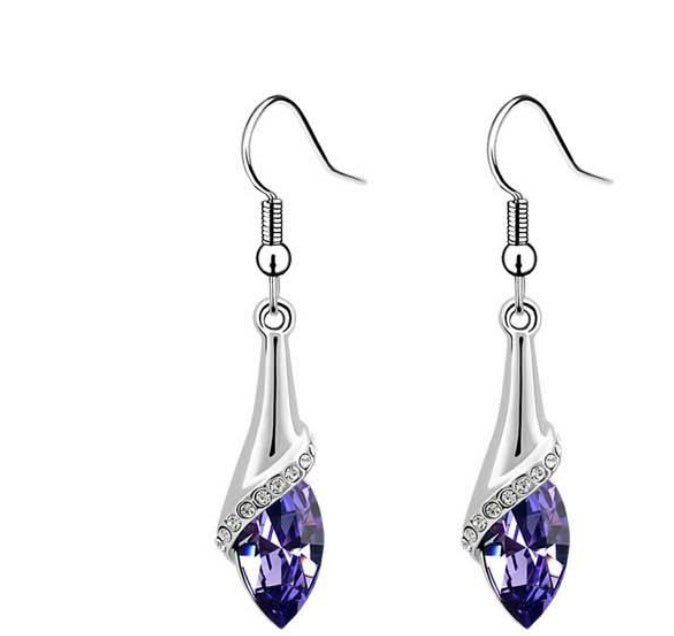 New Angel Elf Earrings Necklace Bracelet Three-piece Austria Crystal Alloy Jewelry Set Wholesale $22.00 Dana Fashion Color: Violet Women's Accessories Style: Europe and America Material: Alloy Process: crystal Set combination: earrings + accessories + jew