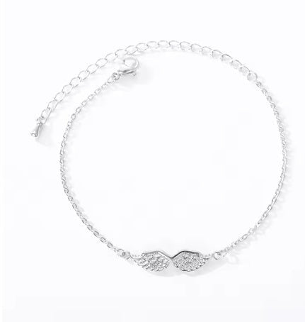 New Angel Wings Charm Bracelet $12.18 Dana Fashion Color: Silver Plating Women's Accessories Product information: Treatment Process: Electroplating Type: Bracelet Color: gold plated, silver plated, rose gold Material: Copper Modeling: animal/Zodiac Popula