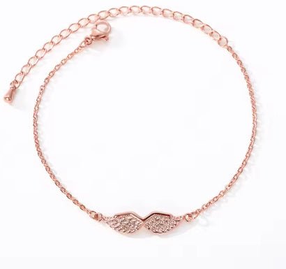 New Angel Wings Charm Bracelet $12.18 Dana Fashion Color: Rose Gold Women's Accessories Product information: Treatment Process: Electroplating Type: Bracelet Color: gold plated, silver plated, rose gold Material: Copper Modeling: animal/Zodiac Popular ele