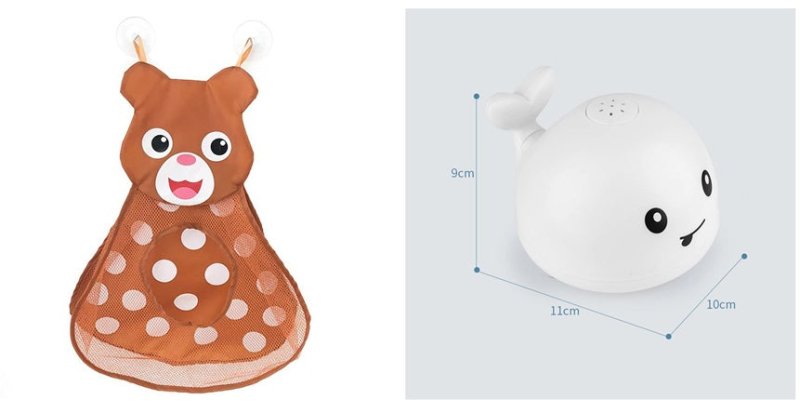 New Baby Bathroom Bath Electric Induction Whale Spray Small Toy $29.95 Dana Fashion Color: 5set Toys & Hobbies Overview: Easy to use: put the battery on the spray water whale and then on the water. It will automatically spray water and flash. Take it out