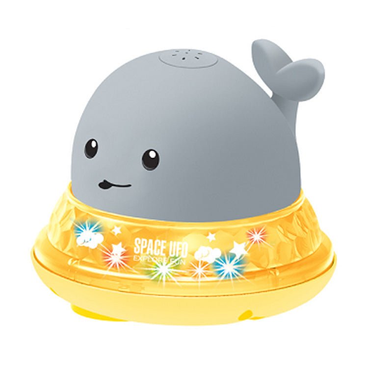 New Baby Bathroom Bath Electric Induction Whale Spray Small Toy $28.25 Dana Fashion Color: Grey yellow Toys & Hobbies Overview: Easy to use: put the battery on the spray water whale and then on the water. It will automatically spray water and flash. Take