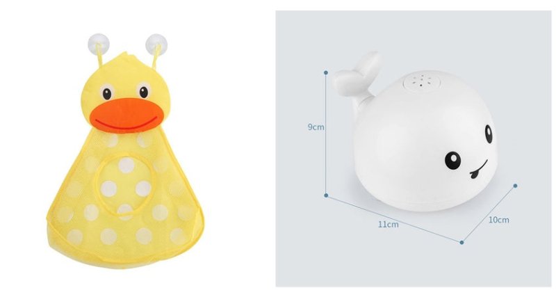 New Baby Bathroom Bath Electric Induction Whale Spray Small Toy $29.95 Dana Fashion Color: 8set Toys & Hobbies Overview: Easy to use: put the battery on the spray water whale and then on the water. It will automatically spray water and flash. Take it out