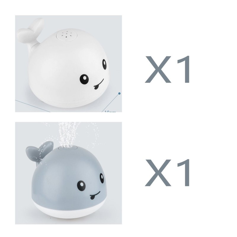 New Baby Bathroom Bath Electric Induction Whale Spray Small Toy $37.23 Dana Fashion Color: SetA Toys & Hobbies Overview: Easy to use: put the battery on the spray water whale and then on the water. It will automatically spray water and flash. Take it out