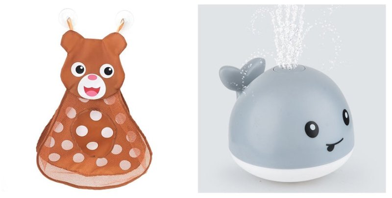 New Baby Bathroom Bath Electric Induction Whale Spray Small Toy $29.97 Dana Fashion Color: 1set Toys & Hobbies Overview: Easy to use: put the battery on the spray water whale and then on the water. It will automatically spray water and flash. Take it out