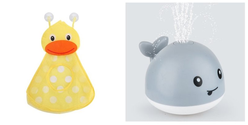 New Baby Bathroom Bath Electric Induction Whale Spray Small Toy $33.68 Dana Fashion Color: 4set Toys & Hobbies Overview: Easy to use: put the battery on the spray water whale and then on the water. It will automatically spray water and flash. Take it out