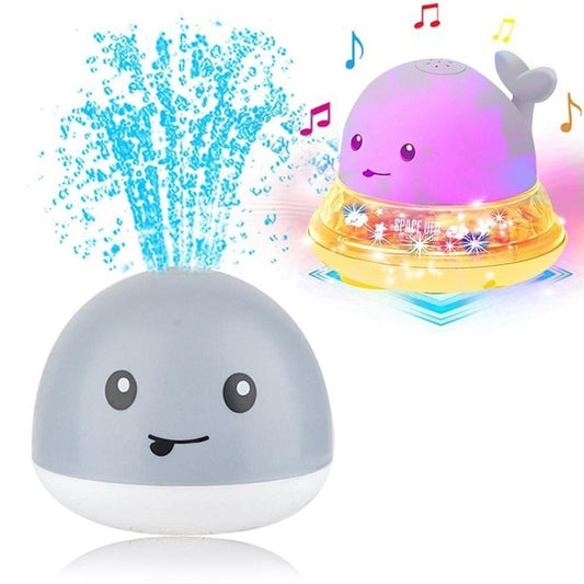 New Baby Bathroom Bath Electric Induction Whale Spray Small Toy $44.46 Dana Fashion Color: 10set Toys & Hobbies Overview: Easy to use: put the battery on the spray water whale and then on the water. It will automatically spray water and flash. Take it out