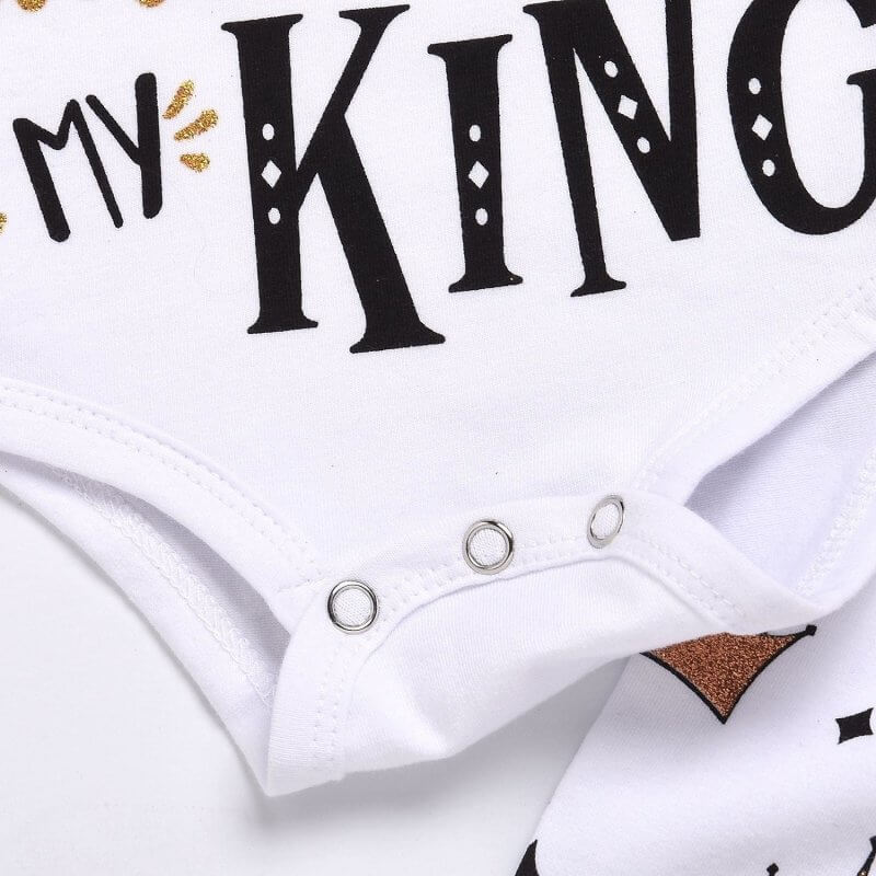 New Baby boys Clothing Set Tops Romper +Crown Pants $25.50 Dana Fashion Color: Photo color Size: 100cm Baby Clothing Main fabric composition: cotton