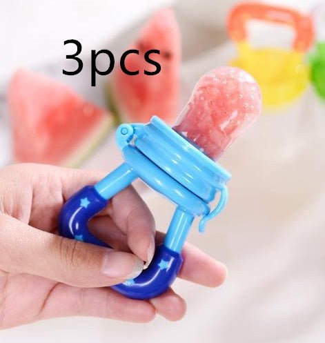New Baby Silicone Pacifier, Encapsulated To Soothe Complementary Food Feeding Artifact $26.99 Dana Fashion Color: Blue3pcs Size: L Baby & Mother Overview: Keep your children from choking while enjoying the fun of independent feeding. Suitable for most kin