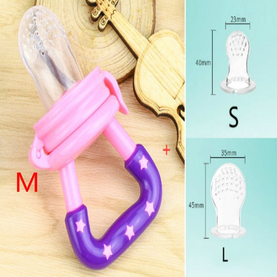 New Baby Silicone Pacifier, Encapsulated To Soothe Complementary Food Feeding Artifact $15.16 Dana Fashion Color: Pink set Size: M Baby & Mother Overview: Keep your children from choking while enjoying the fun of independent feeding. Suitable for most kin
