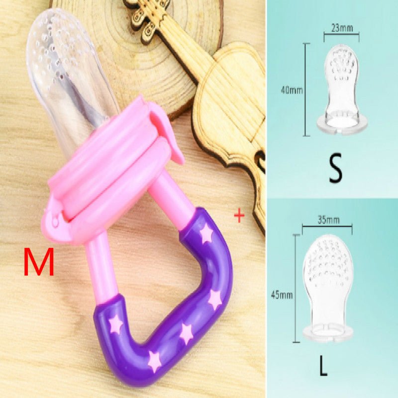 New Baby Silicone Pacifier, Encapsulated To Soothe Complementary Food Feeding Artifact $15.16 Dana Fashion Color: Pink set Size: M Baby & Mother Overview: Keep your children from choking while enjoying the fun of independent feeding. Suitable for most kin