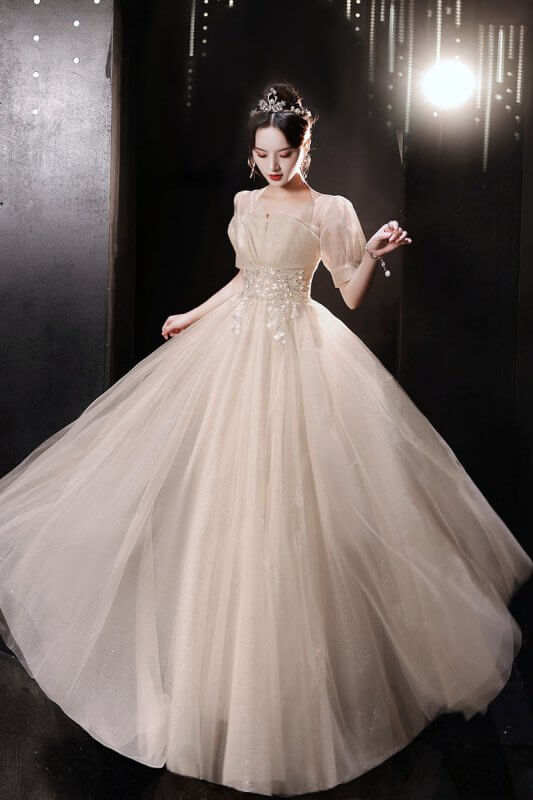 New Birthday Banquet Party Elegant Socialite Host Fairy Slim Evening Dress For Women $94.50 Dana Fashion Color: Light Champagne Color Long Size: L Women's clothing Product information: Fabric name: Polyester Fiber Color: Lotus Pink long, light champagne c