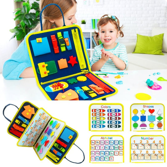 New Busy Book Children's Busy Board Dressing And Buttoning Learning Baby Early Education Preschool Sensory Learning Toy $30.02 Dana Fashion Color: A Toys & Hobbies Overview: ✅Made of soft felted wool, the activity board is flexible with no hard corners, s