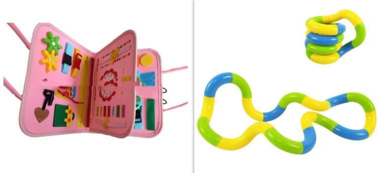 New Busy Book Children's Busy Board Dressing And Buttoning Learning Baby Early Education Preschool Sensory Learning Toy $36.64 Dana Fashion Color: M set Toys & Hobbies Overview: ✅Made of soft felted wool, the activity board is flexible with no hard corner