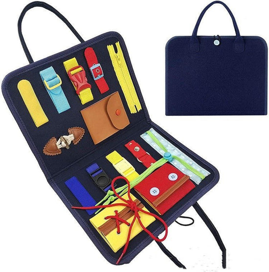 New Busy Book Children's Busy Board Dressing And Buttoning Learning Baby Early Education Preschool Sensory Learning Toy $25.82 Dana Fashion Color: Style 2 Toys & Hobbies Overview: ✅Made of soft felted wool, the activity board is flexible with no hard corn
