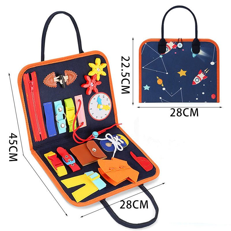 New Busy Book Children's Busy Board Dressing And Buttoning Learning Baby Early Education Preschool Sensory Learning Toy $31.10 Dana Fashion Color: D Toys & Hobbies Overview: ✅Made of soft felted wool, the activity board is flexible with no hard corners, s