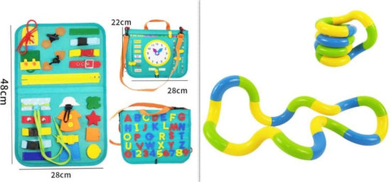 New Busy Book Children's Busy Board Dressing And Buttoning Learning Baby Early Education Preschool Sensory Learning Toy $35.45 Dana Fashion Color: E set Toys & Hobbies Overview: ✅Made of soft felted wool, the activity board is flexible with no hard corner