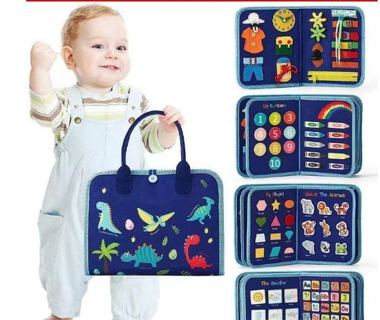New Busy Book Children's Busy Board Dressing And Buttoning Learning Baby Early Education Preschool Sensory Learning Toy $38.27 Dana Fashion Color: Triple page dinosaur Toys & Hobbies Overview: ✅Made of soft felted wool, the activity board is flexible with