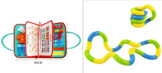 New Busy Book Children's Busy Board Dressing And Buttoning Learning Baby Early Education Preschool Sensory Learning Toy $45.94 Dana Fashion Color: Y set Toys & Hobbies Overview: ✅Made of soft felted wool, the activity board is flexible with no hard corner