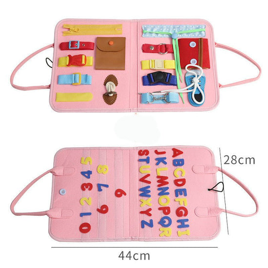 New Busy Book Children's Busy Board Dressing And Buttoning Learning Baby Early Education Preschool Sensory Learning Toy $31.10 Dana Fashion Color: B Toys & Hobbies Overview: ✅Made of soft felted wool, the activity board is flexible with no hard corners, s