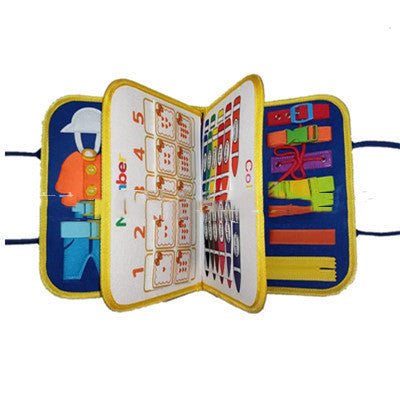 New Busy Book Children's Busy Board Dressing And Buttoning Learning Baby Early Education Preschool Sensory Learning Toy $43.97 Dana Fashion Color: L Toys & Hobbies Overview: ✅Made of soft felted wool, the activity board is flexible with no hard corners, s