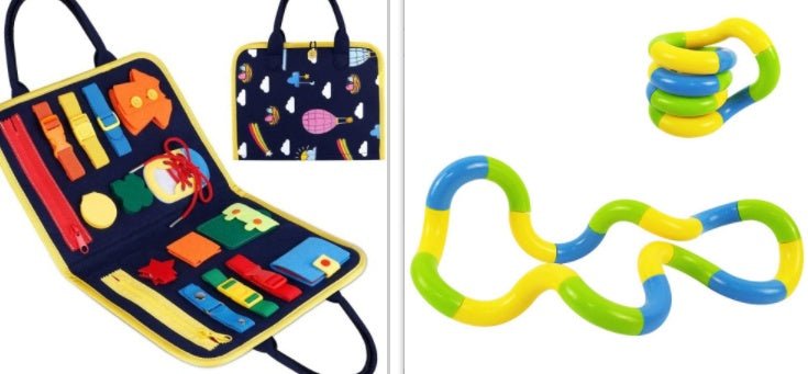 New Busy Book Children's Busy Board Dressing And Buttoning Learning Baby Early Education Preschool Sensory Learning Toy $35.81 Dana Fashion Color: Style 1set Toys & Hobbies Overview: ✅Made of soft felted wool, the activity board is flexible with no hard c