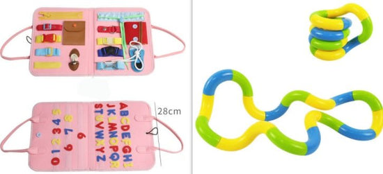 New Busy Book Children's Busy Board Dressing And Buttoning Learning Baby Early Education Preschool Sensory Learning Toy $29.45 Dana Fashion Color: B set Toys & Hobbies Overview: ✅Made of soft felted wool, the activity board is flexible with no hard corner