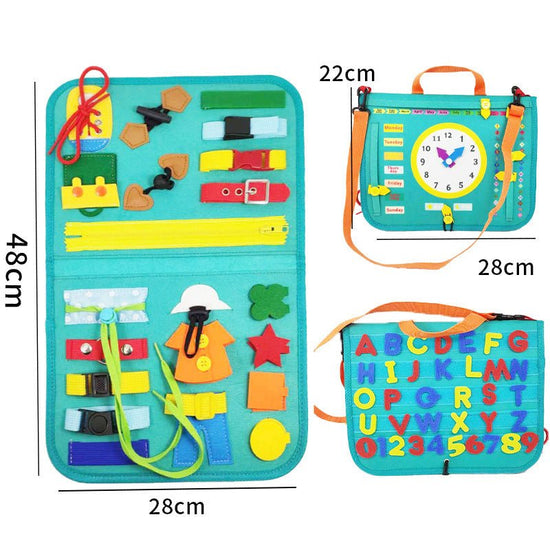 New Busy Book Children's Busy Board Dressing And Buttoning Learning Baby Early Education Preschool Sensory Learning Toy $37.59 Dana Fashion Color: E Toys & Hobbies Overview: ✅Made of soft felted wool, the activity board is flexible with no hard corners, s