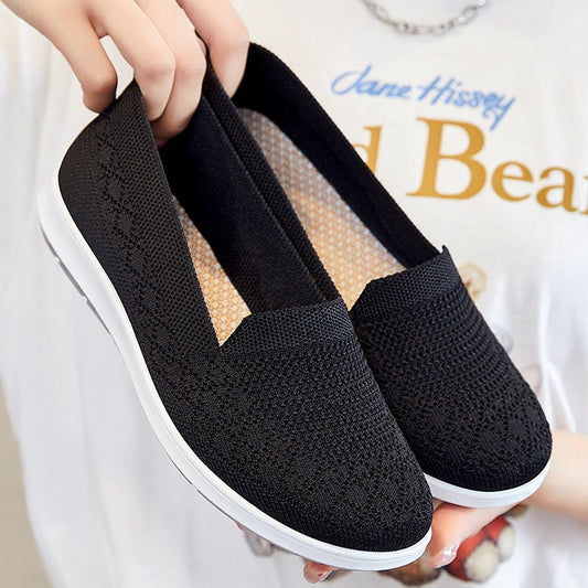 New Casual Breathable Flat Shoes $39.99 Dana Fashion Color: Black Size: 36 Women's shoes Product information: Pattern: solid color Applicable sports: Universal Lining material: Mesh Color: G-856 Black, G-856 purple, G-856 pink Upper height: low top Heel h
