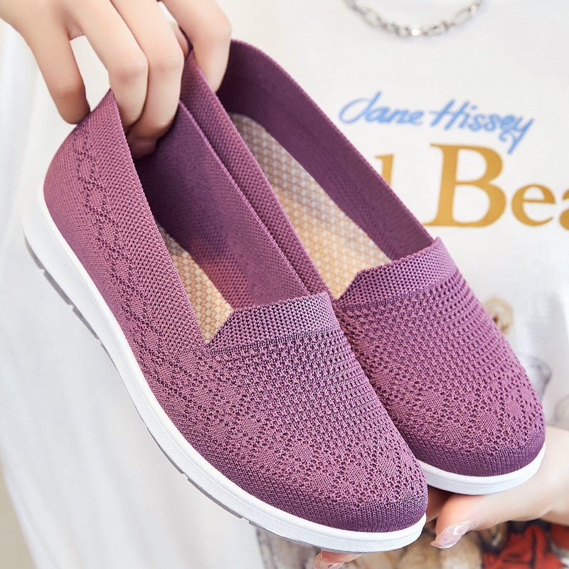 New Casual Breathable Flat Shoes $39.99 Dana Fashion Color: Black Size: 36 Women's shoes Product information: Pattern: solid color Applicable sports: Universal Lining material: Mesh Color: G-856 Black, G-856 purple, G-856 pink Upper height: low top Heel h