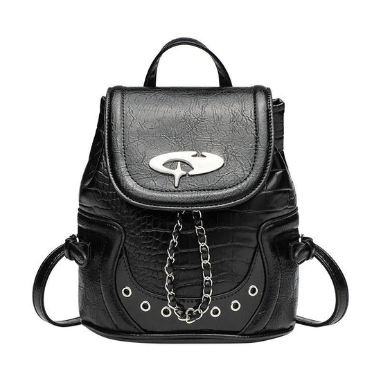 New Commuter Chain Backpack For Women $68.97 Dana Fashion Color: Black Women's Bags Product information: Popular elements: sewing line Style: street trend Bags/suitcases type: Sandwich pocket With/without interlining: Yes Lining material: Polyester Closin