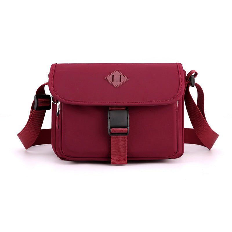 New Crossbody Versatile Simple Shoulder Bag $25.99 Dana Fashion Color: Purplish Red Women's Bags Product information: Lining texture: Polyester Pattern: solid color Color: black, gray, dark blue, light blue, pink, purple, purplish red Processing Method: s