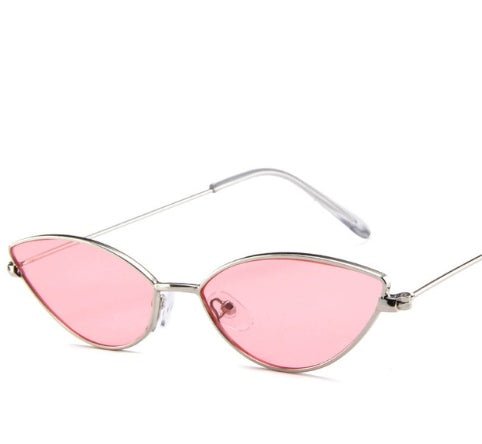 New Cute Sexy Sunglases Retro Cat Eye Sunglasses Women Metal Triangle Vintage Cateye Sun Glasses Female $15.00 Dana Fashion Lens color: Silver frame powder Women's Accessories Brand Name: DCM Style: Cat Eye Lenses Optical Attribute: Mirror,Gradient,Anti-R