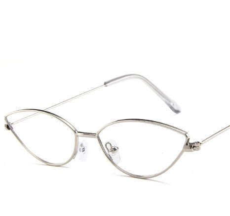 New Cute Sexy Sunglases Retro Cat Eye Sunglasses Women Metal Triangle Vintage Cateye Sun Glasses Female $15.00 Dana Fashion Lens color: Silver frame white Women's Accessories Brand Name: DCM Style: Cat Eye Lenses Optical Attribute: Mirror,Gradient,Anti-Re