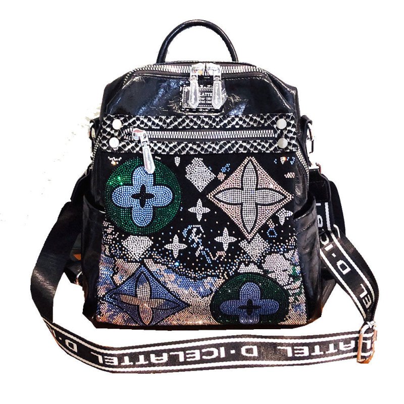 New Delicate Rhinestone Personality Butterfly Shoulder Bag $98.00 Dana Fashion Color: Black Women's Bags Product information: Applicable scenarios: Leisure Color classification: black, Gun Color Lining material: Nylon Hardness of bag: Soft Degree of water