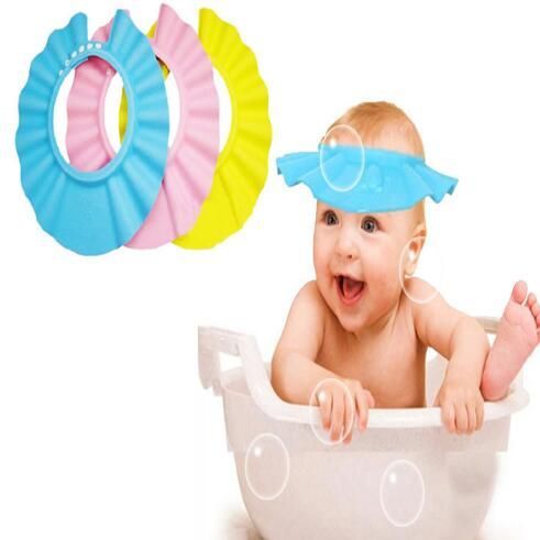 New Eco-friendly Material Kids Shower Baby Bath Adjustable Size $10.45 Dana Fashion Color: Blue Baby & Mother Overview: It can be used by babies to children. The hat is very flexible Multi-color optional, thick environmental protection material without an
