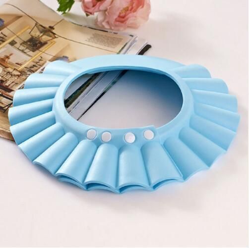 New Eco-friendly Material Kids Shower Baby Bath Adjustable Size $10.45 Dana Fashion Color: Blue Baby & Mother Overview: It can be used by babies to children. The hat is very flexible Multi-color optional, thick environmental protection material without an